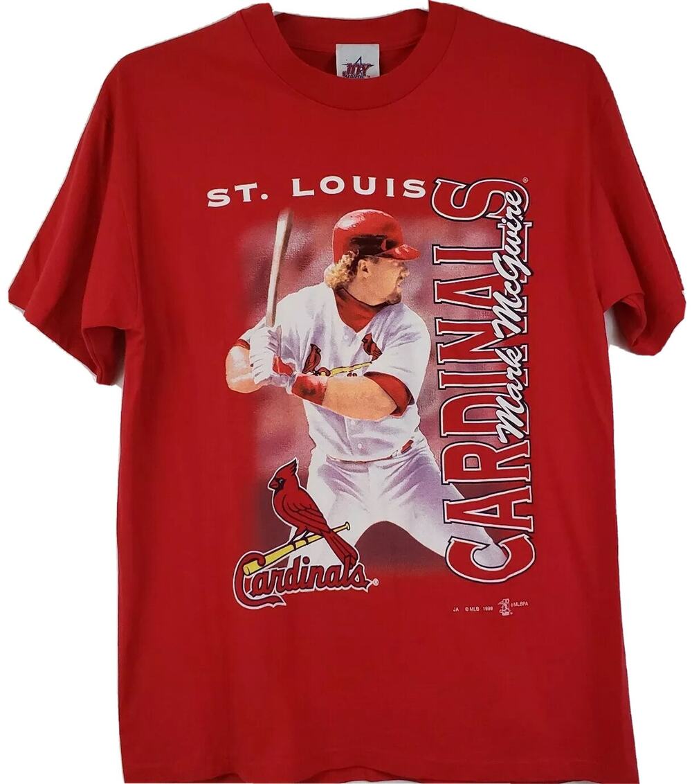 VINTAGE Mark McGwire Shirt Adult Large Red St. Louis Cardinals Baseball Mens 90s